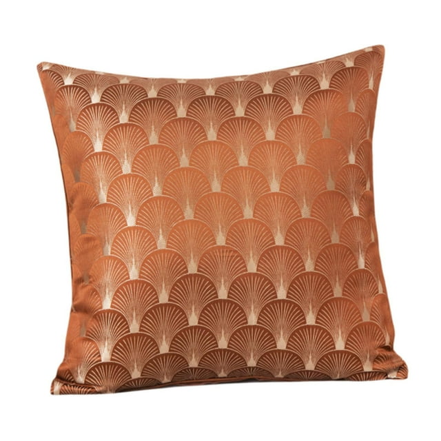 Funda de cojín decorativa moderna de 45 x 45 cm para sofá. Naranja
