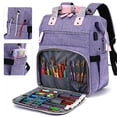thumbnail image 3 of Mochila tejer, organizador almacenamiento hilos, bolsa crochet viaje USB, bolsa grande almacenamiento hilos y soporte hilos, 3 of 3