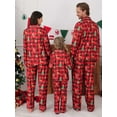 thumbnail image 4 of 2Pcs Family Matching Christmas Pajamas Sets Silk Satin Clothes Parent-Child Cute Print Sleepwear Pjs For Couples/Women/Men/Kids, 4 of 8