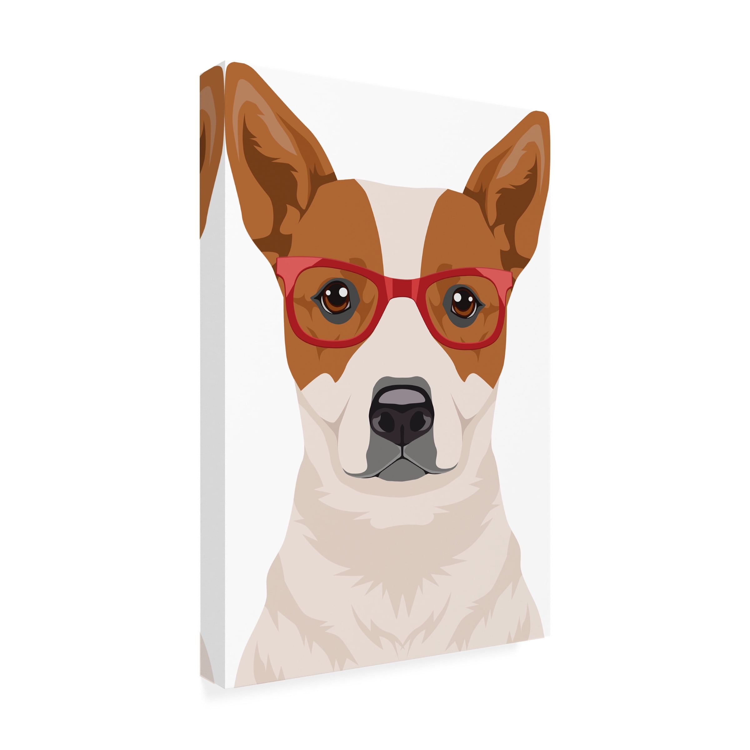 Furbaby Affiliates 'Australian Cattle Dog Wearing Hipster Glasses' Canvas Art