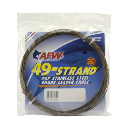 UPC: 0035926017818 | AFW K480C-0 49 Strand 7×7 Stainless Steel Shark Leader Cable