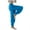 Lake blue, variant on Lnzyyephy Women's Bloomers Solid Color Elastic Band Loose Comfortable Breathable Yoga Wide Leg Pants