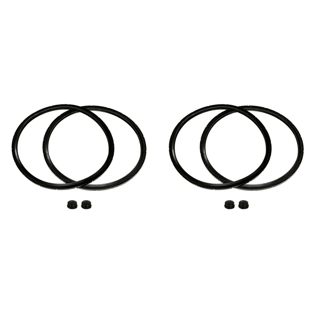 4x 09985 Pressure Canner Sealing Ring & Overpressure Plug Gasket Fits Presto 01745 01751 01755 01781 01782 01784,4 x Sealing Ring 4 x Glue Particles,Black