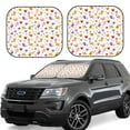 thumbnail image 6 of Kdxio Cartoon Birds & Flowers Print 2-Piece Sun Shade Front Windshield - Foldable Car Front Window Sunshades for Most Sedans SUV Truck, 6 of 6