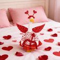 thumbnail image 4 of Valentine's Day Porch Goose Outfits Goose Outfit Porch Goose Clothes Fits Cement Plastic Goose Statue for Valentine Outdoor Garden Yard Patio Art Decor, 4 of 9