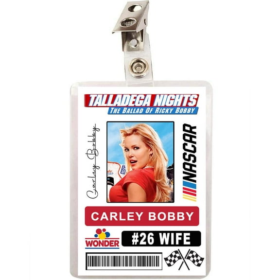 Talladega Nights Carley Bobby Race car Driver ID Badge