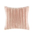 thumbnail image 1 of Madison Park Duke Faux Fur Square Pillow Blush 20x20, 1 of 3
