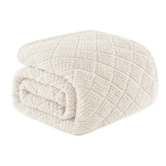 Manta Whale Flotilla, forro polar, tamaño queen, color marfil