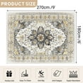 thumbnail image 2 of 6'x9' Vintage Area Rugs,Soft Washable Distressed Thin Rugs for Living Room Bedroom,Non-Slip Foldable Indoor Carpet,Grey Brown, 2 of 5