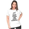 thumbnail image 3 of Keep Calm Love Dalmatians Dog Joke Womens Fitted Plus Size Graphic Tee Brisco Brands 2X, 3 of 5
