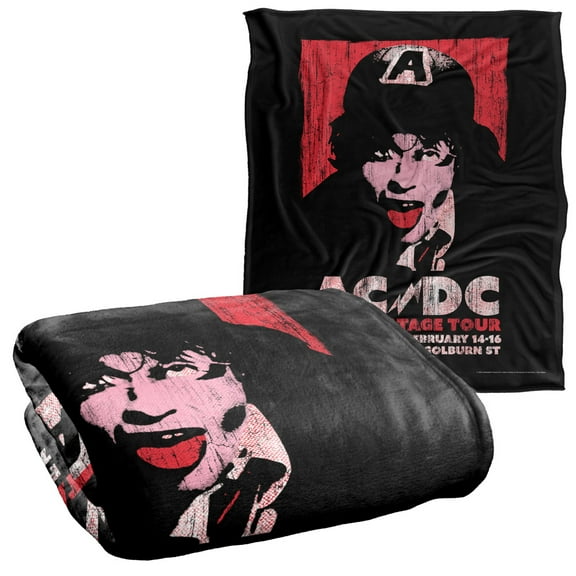 ACDC Blanket, 50"x60", High Voltage Live 1975, Silky Touch Super Soft Throw