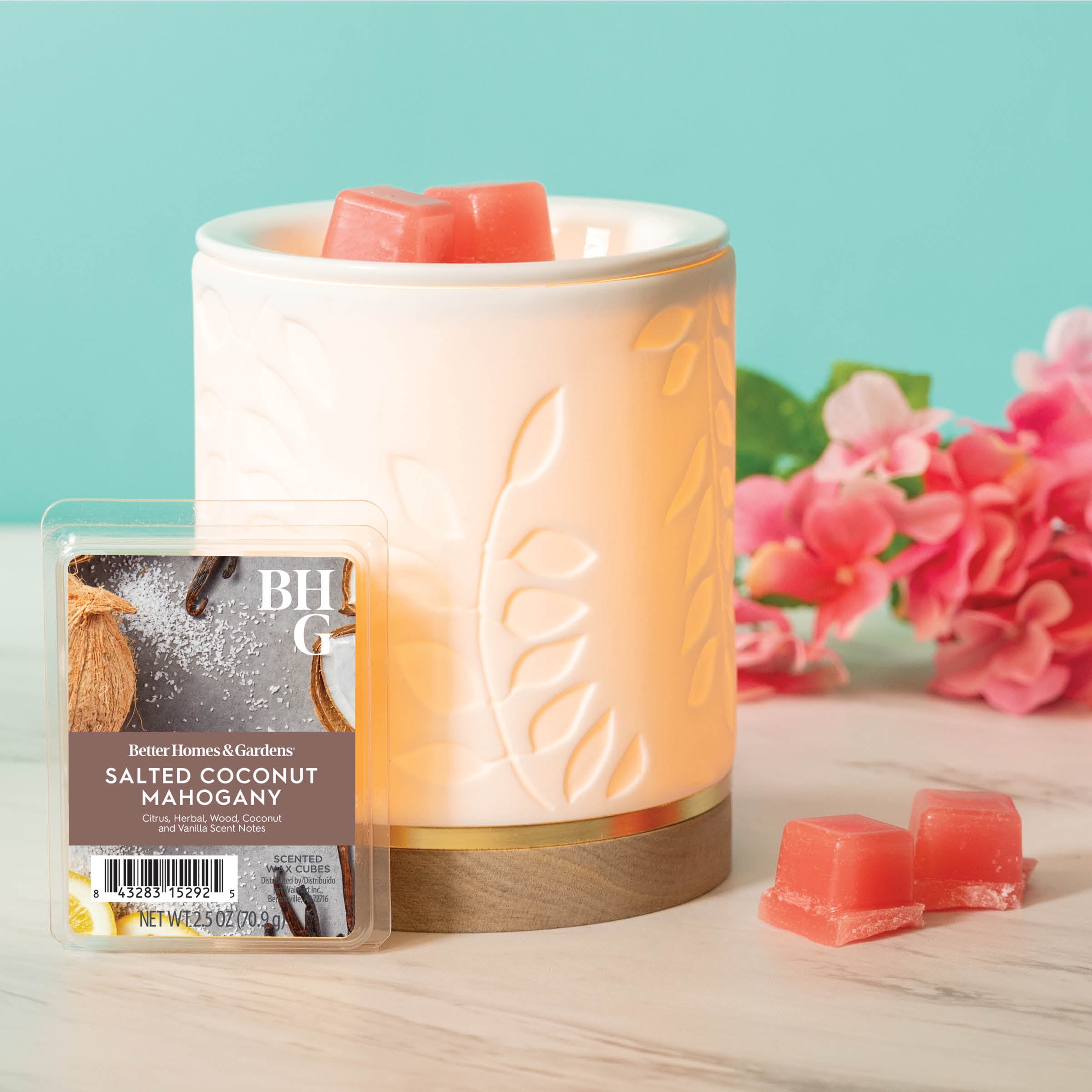 (10 pack) Salted Coconut & Mahogany Scented Wax Melts, Better Homes & Gardens, 2.5 oz