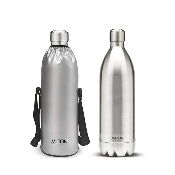 Milton Thermosteel Duo DLX-1800 Stainless Steel Water Bottle, 18 Litres, Steel