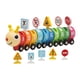 thumbnail image 4 of Juguete con forma de tren, juguete educativo de aprendizaje, señal de tráfico multifuncional, juego de vagones de tren de madera para de 1, 2 y, 4 of 9