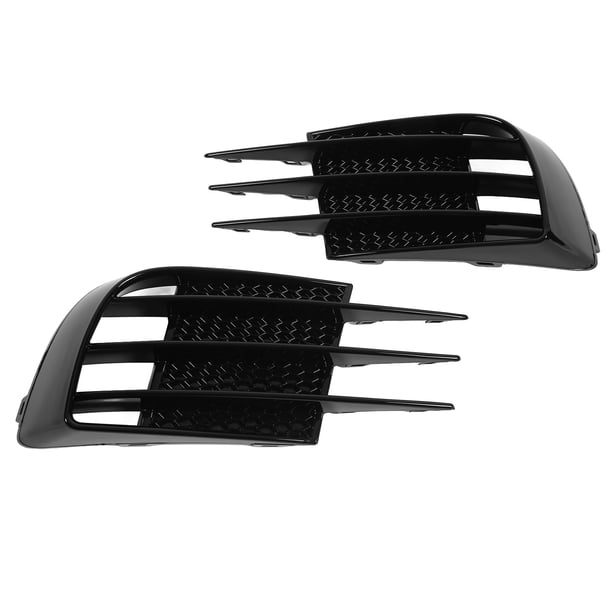 1 par de cubiertas de rejilla de luz antiniebla del parachoques delantero negro brillante, cubierta de luz antiniebla, reemplazo del embellecedor del bisel de la lámpara antiniebla para 6 MK6 GTD 2008