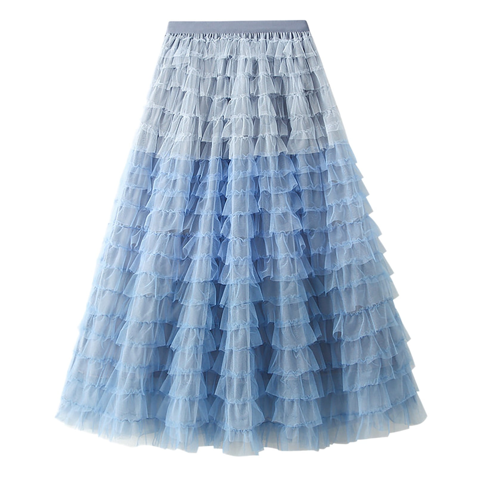 GWAABD Western Wear for Women Cowgirl Skirts Women's A Line Fairy Elastic Waist Tulle Midi Skirt