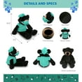 thumbnail image 3 of DolliBu Long Leg Black Bear Doctor Plush Toy - Super Soft Doctor Stuffed Animal Dress Up with Cute Scrub Uniform and Cap Outfit - Fluffy Toy Plush Gift for Doctor, Nurse, Surgeon, Dentist - 10.5 Inch, 3 of 6