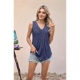 thumbnail image 2 of Dycnvjo Women'S Casual Sleeveless Tank Top Navy Blue XL, 2 of 8