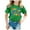 Green, variant on Girls Kindergarten Shirts Oversized Letter Print Back To School Shirt Kids Quick-Dry School Short Sleeve Top