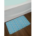 thumbnail image 2 of Cartoon Bath Mat, Puppy in Cars Traffic Jam Surfboard Beach Road, Plush Bathroom Decor Mat with Non Slip Backing, 29.5" X 17.5", Sea Blue Earth Yellow, by Ambesonne, 2 of 2