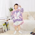 thumbnail image 6 of Wearable Blanket with Sleeves and Pocket Oversized Hooded Sweatshirt 3-14 YR Flying Unicorn with Wings S, 6 of 7