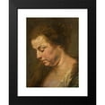 thumbnail image 2 of Follower of Peter Paul Rubens 19x24 Black Modern Framed Museum Art Print Titled - Study for a Woman's Head, 2 of 5