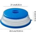 thumbnail image 2 of Collapsible Microwave Splatter Cover For Food With Silicone Mats, 10.5 Inch, Dishwasher-safe, Microwave Plate Cover With Steam Vent，BPA-Free Silicone & Plastic (1 PCS,blue), 2 of 5