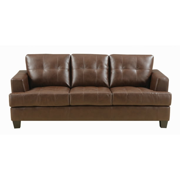 Samuel Transitional Dark Brown 85 Sofa Couch Com Samuel Transitional Dark Brown 85 Sofa, Dark Brown Leather Sofa Sleeper