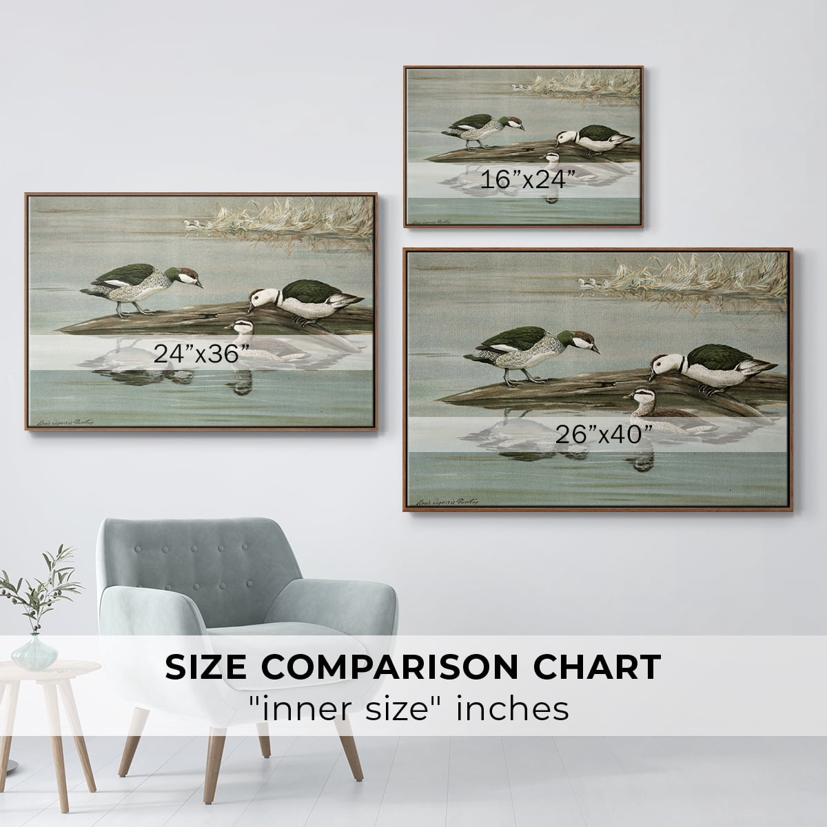 Vintage Animal Print-XIX By Wexford Home Framed in Walnut Wood Gallery Wrapped Canvas 17 in. x 25 in.