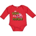 thumbnail image 3 of Inktastic My Papa is a Firefighter with Fire Truck Boys or Girls Long Sleeve Baby Bodysuit, 3 of 5