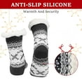 thumbnail image 6 of Elegant Choise Fuzzy Socks Winter Slipper Fleece Lined Floor Socks for Women, Black, 6 of 12