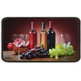 thumbnail image 2 of Red Wine Kitchen Rugs Set of 2, Christmas Gift Decor Kitchen Mat, Durable Running Rugs Washable Mat Thanksgiving Day Decoration Floor Mats 17" x 47" + 17" x 30" (Glass), 2 of 5