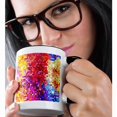 thumbnail image 2 of 3drose, Colorful Sparkles, 11oz Two-tone Black Mug, 2 of 6