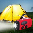 thumbnail image 3 of Emergency radio, portable solar powered, hand cranked solar powered rechargeable radio red, 3 of 5