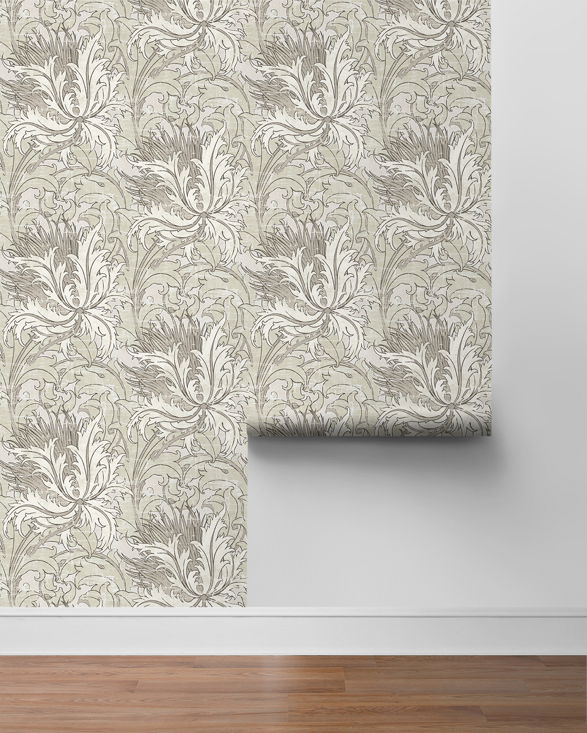 NextWall Lunar Rock & Pale Oak Floral Folly Peel and Stick Wallpaper