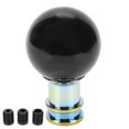 thumbnail image 5 of Perilla de cambio Acrílico Color negro Forma de bola con 3 adaptadores de plástico Accesorios universales para automóvil, 5 of 5