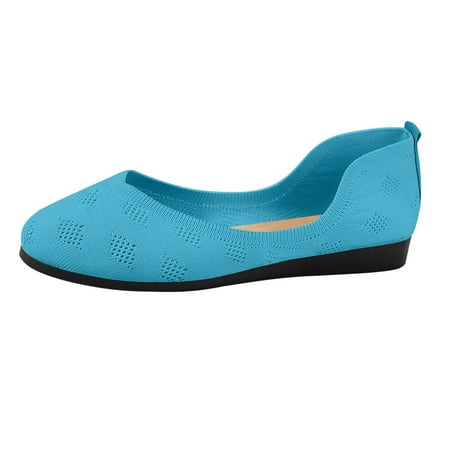 

Omagie Women s Mesh Flats Shoes Crochet Lace Mesh Round Toe Slip On Casual Ballet Flats Dress Shoes for Women Black Flats Shoes Comfortable Memory Foam Flats Shoes