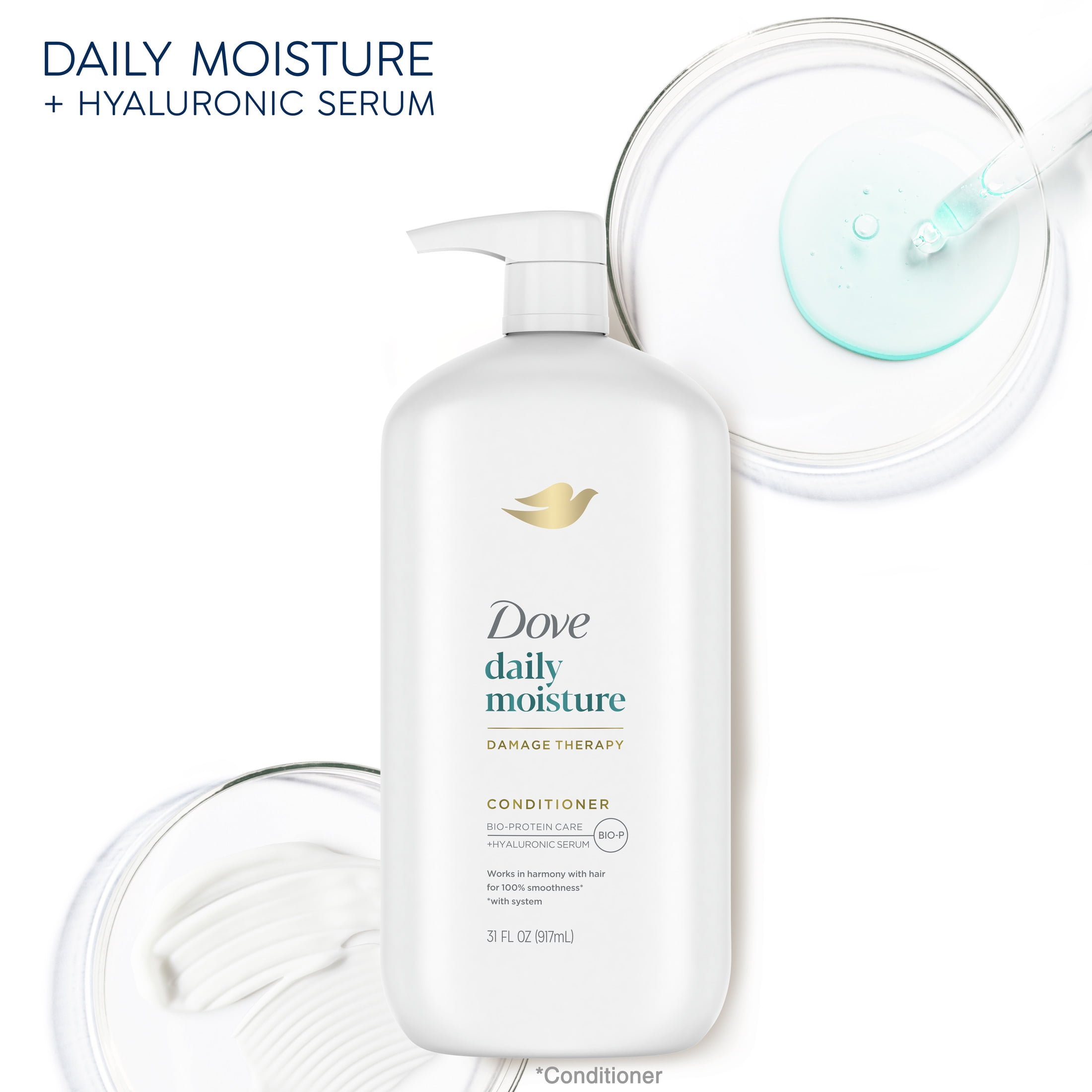Dove Ultra Care Moisturizing Daily Conditioner for Dry Hair with Bio-Restore Complex, 31 fl oz