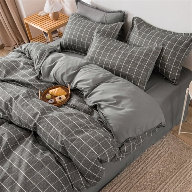 Luxury Nordic Style Duvet Cover and Bed Sheet Pillowcases Warm