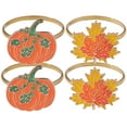 thumbnail image 1 of MasteelfCA 4pcs Turkey Maple Shaped Napkin Rings Thanksgiving Day Party Napkin Buckles, 1 of 6