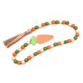 thumbnail image 3 of nvzhuang Easter Wooden Bead Garland with Carrot Tags Tassels Beaded Garland Hanging Wall Decor, 3 of 6