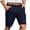 Navy, variant on Horkkom Mens Golf Shorts Summer Elastic Waist Shorts Casual Workout Athletic Shorts with Pockets Zip Button L