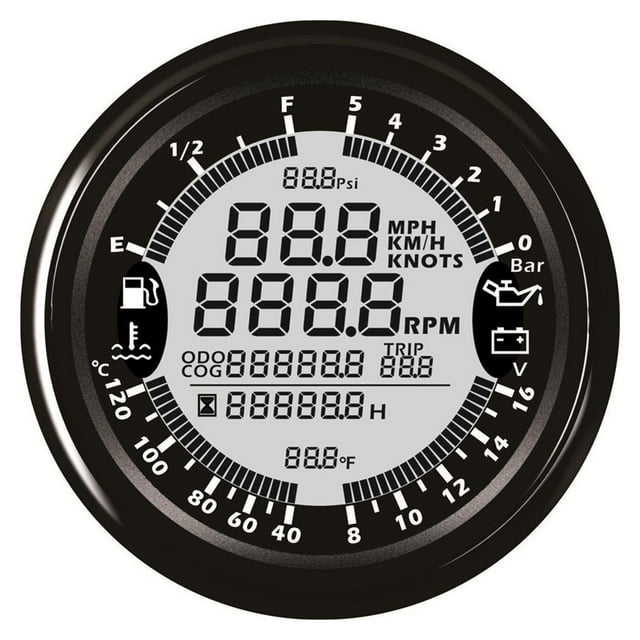 Multifunction Fuel Level Gauges 40~120 Water Temp Meters 0-9900RPM Tachometers Digital GPS Speedometer Voltmeters For Auto Boat ,High Precision