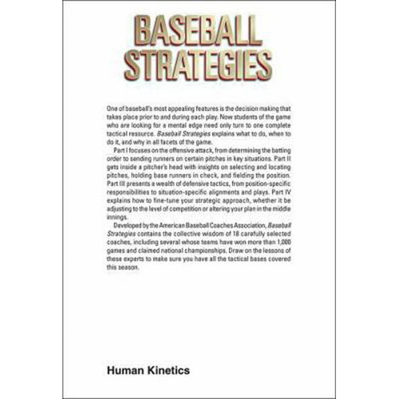 Pre-Owned Baseball Strategies (Paperback) 0736042180 9780736042185
