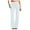 White, variant on AQUARIVE Womens Palazzo Pants stretch Casual straight Leg High Waisted Flared With Pockets Chino Baggy Loose Trousers