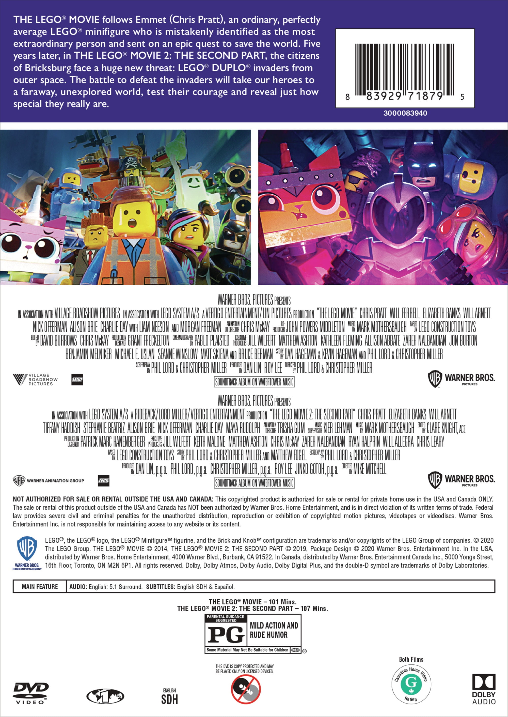 LEGO MOVIE/LEGO MOVIE 2-THE SECOND PART (DVD/DBFE) - Walmart.com