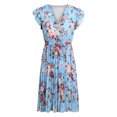 thumbnail image 4 of Skksst Women's Bohemian Floral V-Neck Travel Dress, 4 of 5