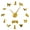 Gold, variant on Siberian Husky Russian Dog Silhouette Frameless Wall Clock Stickers, DIY Modern Decorative Clocks for Living Room, Bedroom, Office - Easy to Install, Large 3D Clock Design (Gold,27in)