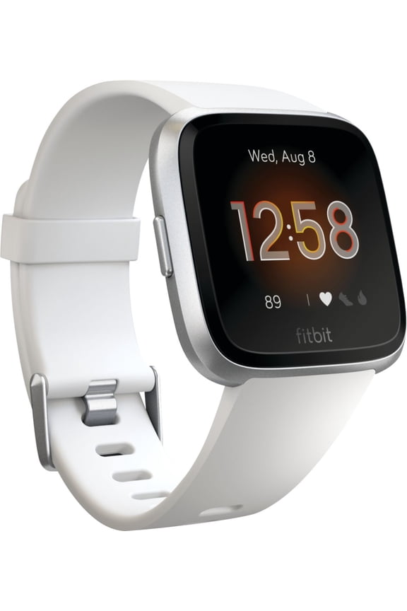 Restored Fitbit FB415SRWT Versa Smart Watch, One Size (S & L Bands Included) White/Silver Aluminum Lite Edition (Refurbished)