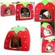thumbnail image 5 of Perrera para Perros Alfombra Moda para Perros Cesta Fresa Suave Casa para Perros y Gatos Tienda para Mascotas Casa para Perros Cama para Gatitos y Perros Pequeños Casa para Gatos S, 5 of 6